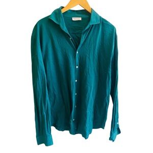 GRAN SASSO Made In Italy Green Button Down